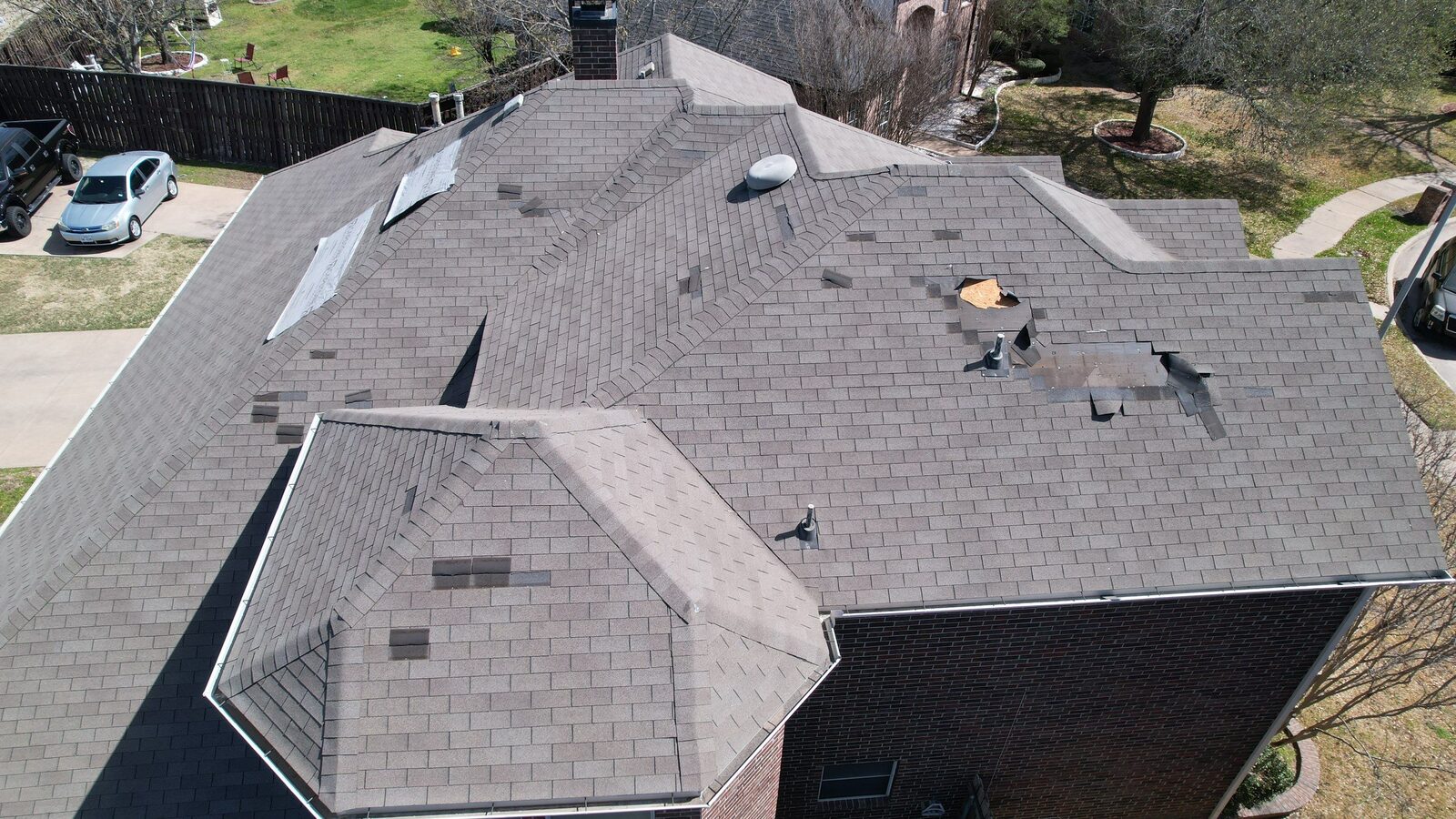 Wind damage roof replacement in Mesquite, TX