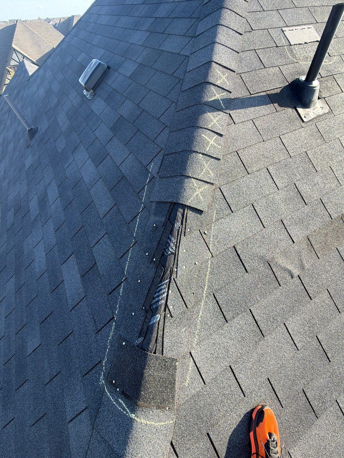 Tornado damage roof assessment in Royse City, TX